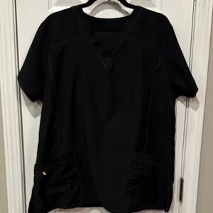 WonderWink Black Short Sleeve scrub set